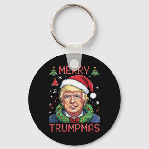 Chaveiro Natal de Trump Feliz Trumpmas Papai Noel Família X