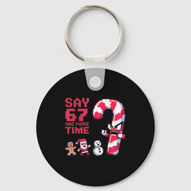 Chaveiro Natal Divertido Seis Sete Meme Dizer 67 Um Humor M (Frente)