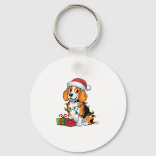 Chaveiro Natal do Cachorro de Santa Hat Lighting