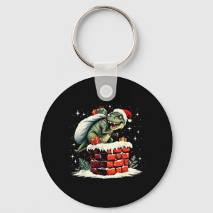 Chaveiro Natal do Dinossauro Papai Noel 