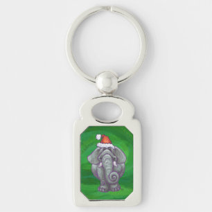 Chaveiro Natal do elefante no verde