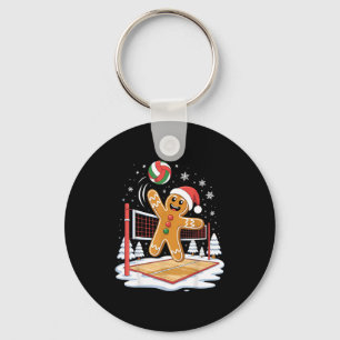Chaveiro Natal do Jogador de Volei de Biscoito de Gengibre