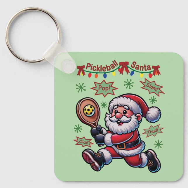 Chaveiro Natal do Pickleball Papai Noel (Frente)