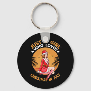 Chaveiro Natal Em Julho - Flamingo Engraçado De Natal De Ve