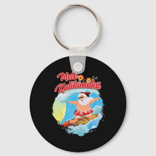 Chaveiro Natal Em Julho Havaiano Papai Noel Surfando Mele K