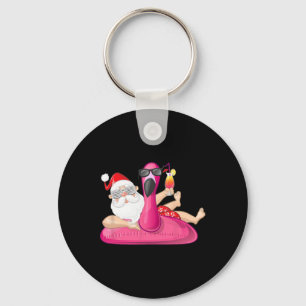 Chaveiro Natal Em Julho Papai Noel Havaí Flamingo Verão Fér