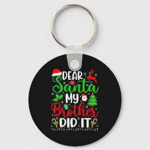 Chaveiro Natal Engraçado Querido Papai Noel Meu Irmão Fez I