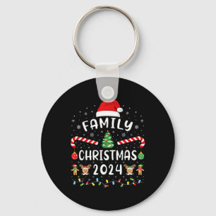 Chaveiro Natal Família 2024 Elf Papais noeis no Quadrado Na