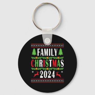 Chaveiro Natal Familiar 2024 Árvore Xmas Engraçado de Corre