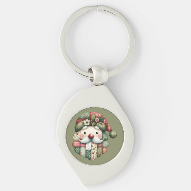Chaveiro Natal Folclórico Caprichoso em Patchwork (Frente)