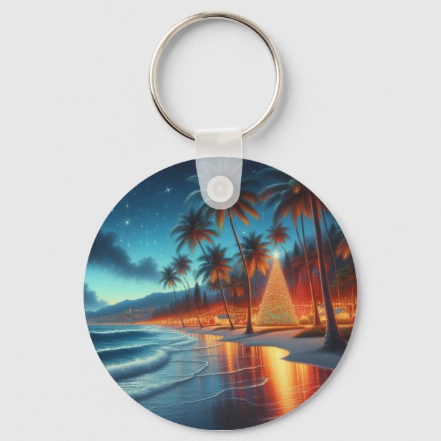 Chaveiro Natal havaiano/tropical (Frente)