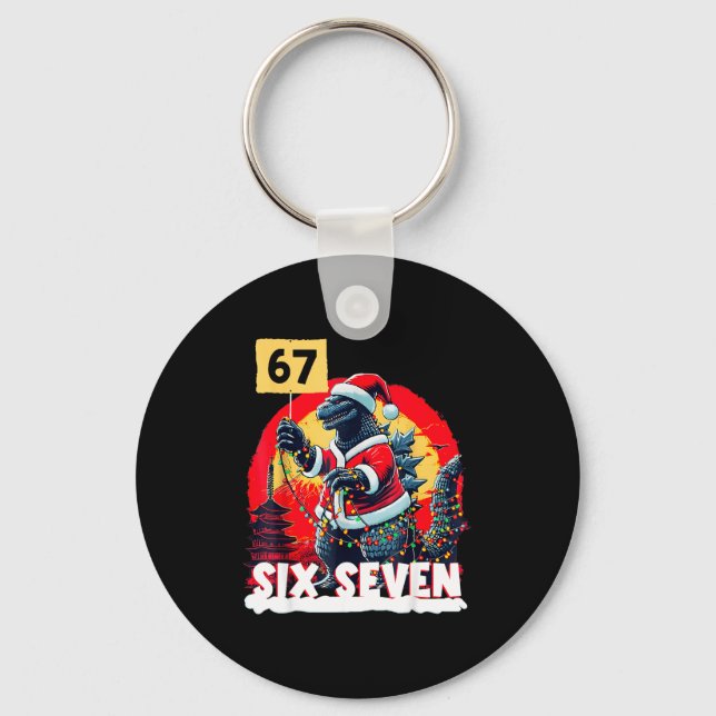Chaveiro Natal Kaiju 67 Santazilla Monstro Japonês Din (Frente)