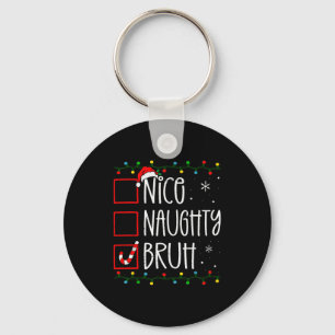 Chaveiro Natal Legal Travesso Irmão Engraçado Lista De Nata