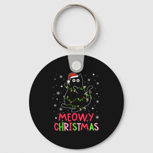 Chaveiro Natal Meowy Luzes de Natal Roupas de Gato Preto Fa