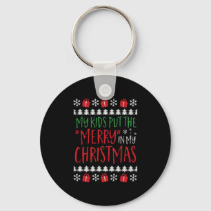 Chaveiro Natal - Os meus filhos colocaram a feliz no meu ba