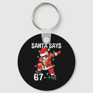 Chaveiro Natal Papai Noel Diz 67 Seis Sete Meme Engraçado F