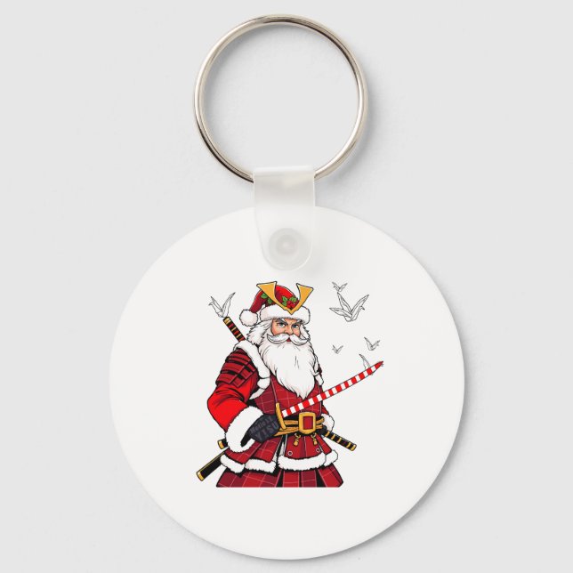 Chaveiro Natal Papai Noel Samurai Arte Japonesa  (Frente)