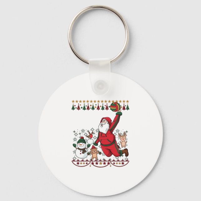 Chaveiro Natal Papai Noel Volei Boneco de Neve Rena (Frente)