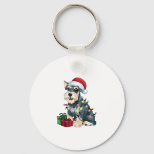 Chaveiro Natal para o Cão de Schnauzer Standard Papais noei