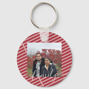 Chaveiro Natal Personalizado de Família com Duas Fotos em F