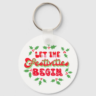 Chaveiro Natal Que As Festividades Comecem Feriado Holly