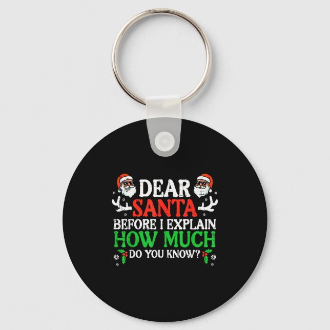 Chaveiro Natal Querido Papai Noel Quanto Você Sabe Xmas Mul (Frente)