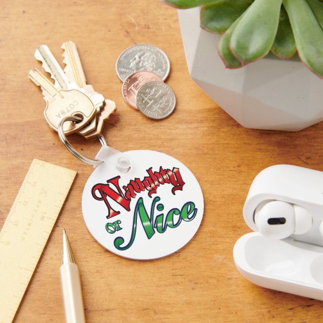 Chaveiro Natal retrô, Cartas Vermelhas e Verdes Malvadas ou (Mesa)