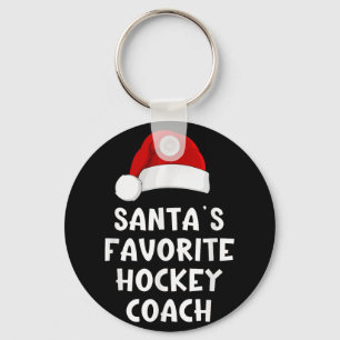 Chaveiro Natal Santas Favoritas treinador de hóquei Engraça