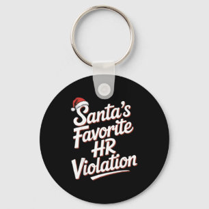 Chaveiro Natal Sarcástico Vintage Violação de RH Presente