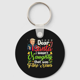 Chaveiro Natal Trump Querido Papai Noel Notícias Falsas Div