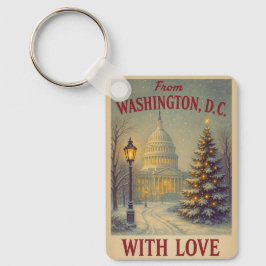 Chaveiro Natal Vintage De Washington, DC Com Amor