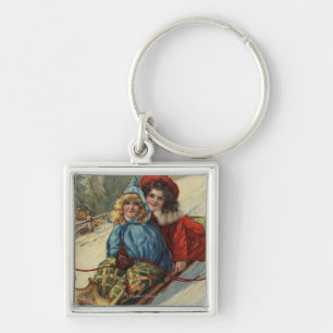 Chaveiro NatalDuas Meninas Dormindo