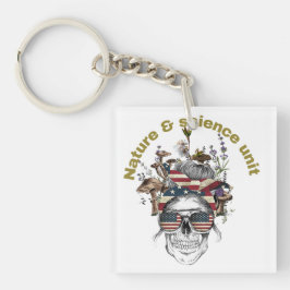 Chaveiro Natureza e ciência unem capuz de camiseta