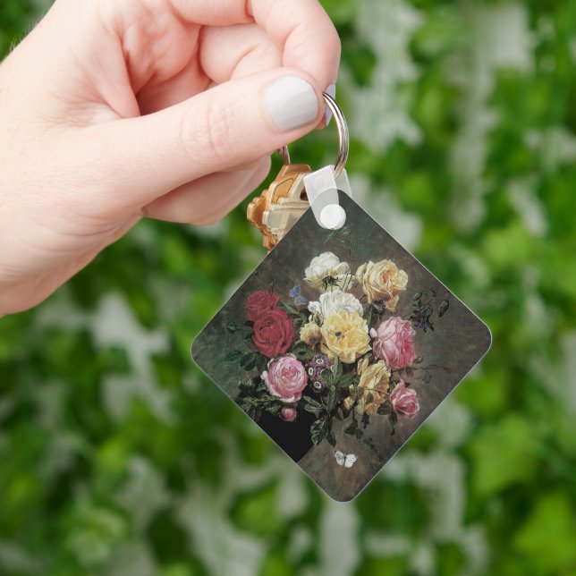 Chaveiro Natureza Morta com Flores em Vaso por Olaf Hermans (Mão)