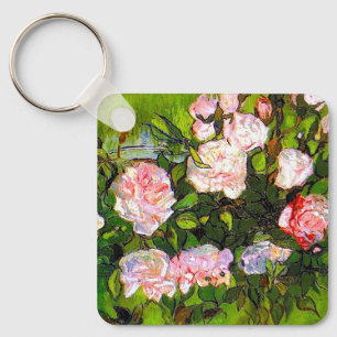 Chaveiro Natureza Morta de Van Gogh com Rosas Cor-de-Rosa
