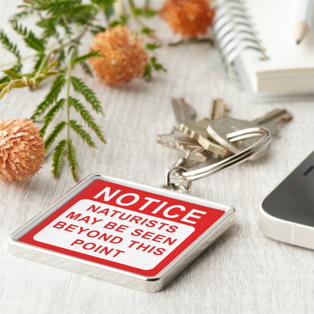 Chaveiro Naturist Camp/Beach Sign (Lateral)