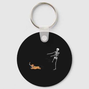 Chaveiro Naughn Corgi Dog Diversão Skeleton Halloween