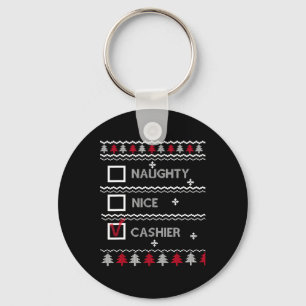 Chaveiro Naughn Nice Cashier Festivo Winter Ugly Christmas