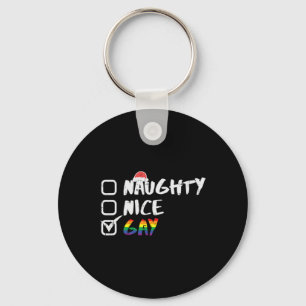 Chaveiro Naught Nice Gay Rainbow Funny Orgulho gay Lgbt Chr