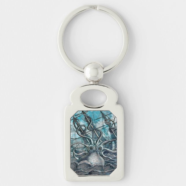 Chaveiro Navio gigante Octopus Blue Sea Monster (Frente)