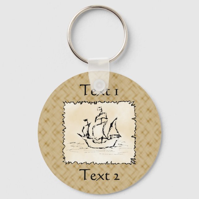 Chaveiro Navio pirata. (Frente)