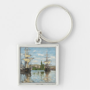 Chaveiro Navios de Claude Monet que montam no Seine em