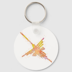 Chaveiro Nazca Lines Hummingbird Watercolor Impressão