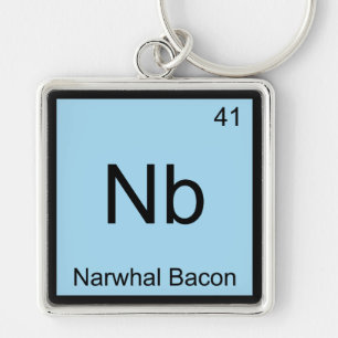 Chaveiro Nb - Camisa Símbolo Elemento Químico Bacon de Narv