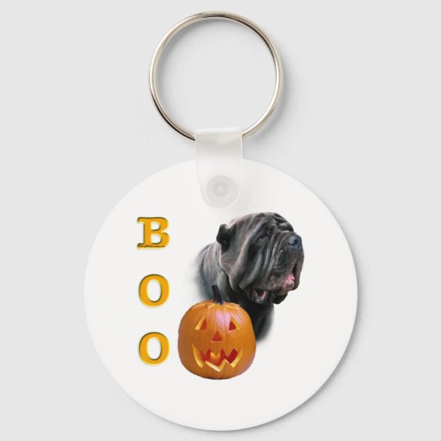Chaveiro Neapolitan Mastiff Halloween BOO (Frente)