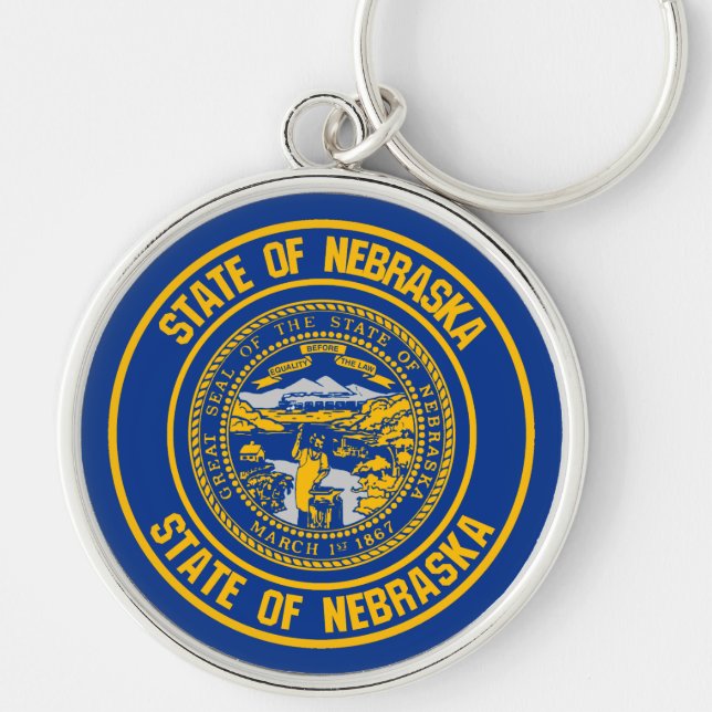 Chaveiro Nebraska Round Emblem (Frente)