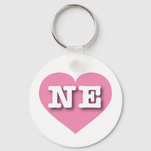 Chaveiro Nebraska Solid Pink Heart - Big Love