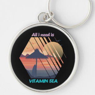 Chaveiro Necessidade de Vitamina Sea Sunset Beach Landscape