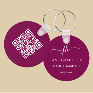 Chaveiro Negócio Promocional Código QR Vermelho