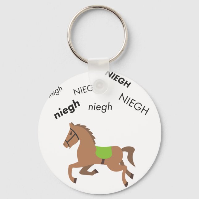 Chaveiro Neigh Horse Cute Emoji (Frente)